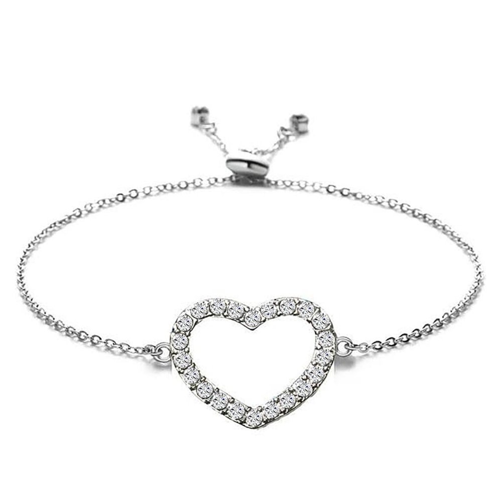 Swarovski Crystal Heart Slider Bracelets - Picture 1 of 1